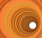 3d render abstract circular background in orange colors 