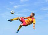 Acrobatic soccer player