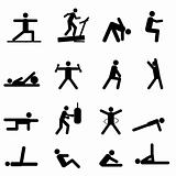 Fitness and exercise icons