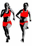 Women running competition