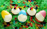 Easter Cupcakes in Eggs