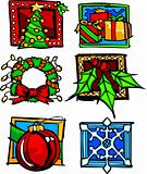 Christmas and Holiday Icon Vector Illustrations


