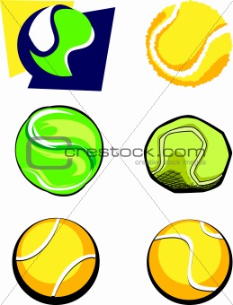 Tennis Ball Vector Image Icons


