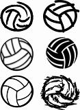 Volleyball Ball Vector Image Icons


