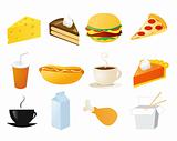 set of food vector icons