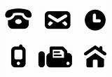 Contact info icons