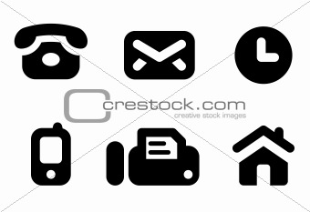 Contact info icons
