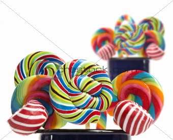Sugar candy cane lollipop collection