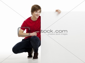Man holding a cardboard