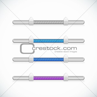 Set of sliders scroll bars