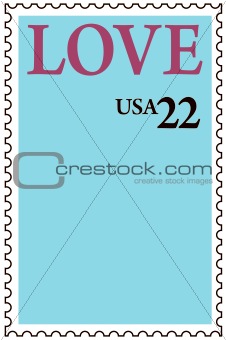 USA Postage Stamp LOVE 22¢ Photo Frame