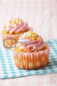 Pink muffins