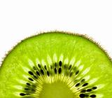 Slice of a fresh Kiwi / Super Macro /  back lit
