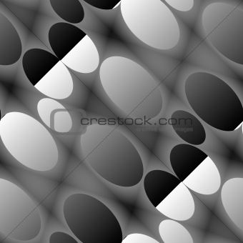 Oval embossed seamless abstract background.