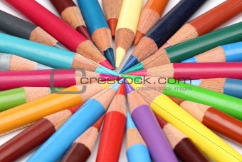Group of color pencils