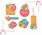 Easter eggs sales set background 