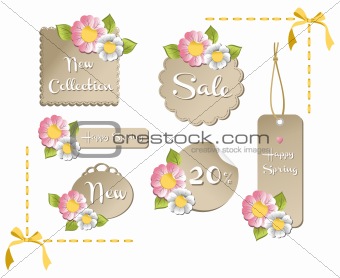 Happy spring sale tag collection