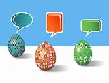 Social media decorative Easter eggs