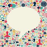 Social media talk bubble texture