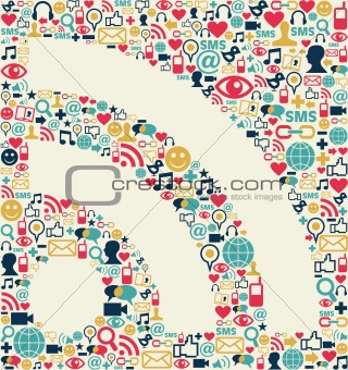 Social media RSS icon texture