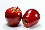 two red delicious apples