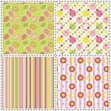 Set of Easter holiday seamless pattern