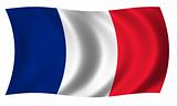 Flag of France in waves