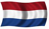 flag of Netherlands in wave