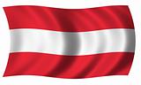 Flag of Austria in wave