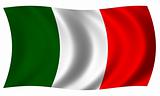 flag of Italy in wave