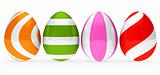 colorful eacolorful easter eggsster eggs are standing in series