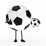 football figure hold ball