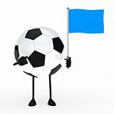football figure with flag