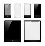 vector set, tablets and smartphones