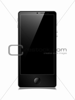 touchscreen smartphone, vector model