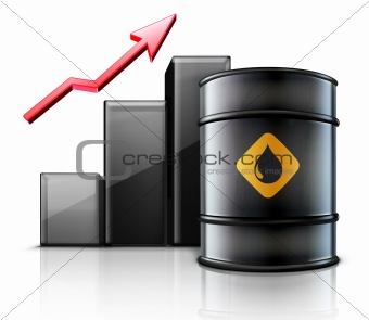 black metal oil barrel