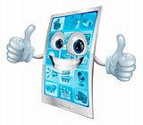Mobile phone mascot double thumbs up