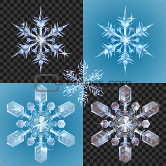 Christmas Snowflake design elements