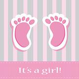 It's A Girl Baby Feet