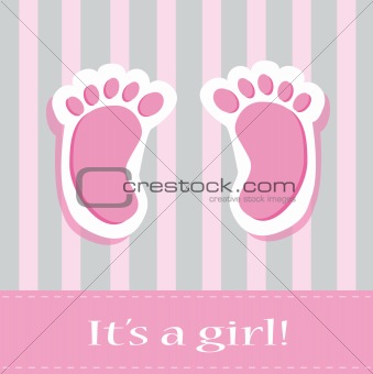 It's A Girl Baby Feet