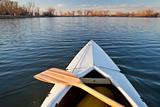 canoe bow and paddle