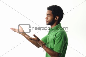 African american man gesturing