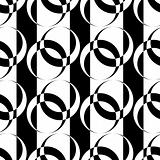 Seamless pattern with circle elements on striped texture.