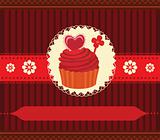 Cupcake invitation card