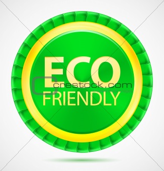 Eco friendly, green label, vector illustration eps10