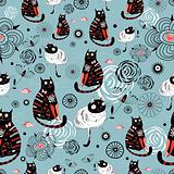 pattern of cats