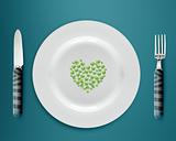  green peas on  plate