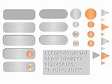 vector buttons polished steel