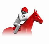 Equestrian Jumping 3D symbol