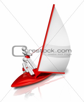 Sailing 3D symbol